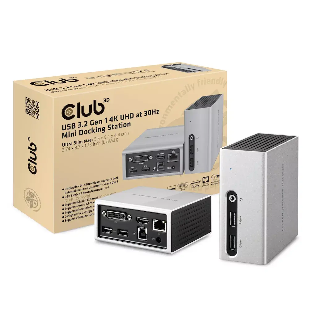 Мини док-станция CLUB3D USB 3.2 Gen 1 4K UHD Photo 4