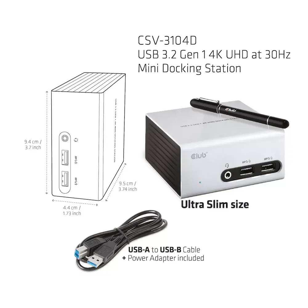 Мини док-станция CLUB3D USB 3.2 Gen 1 4K UHD Photo 9