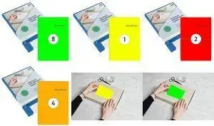 rillprint fluorescent self-adhesive labels B84322 — orange, 105 x 148 mm, compatible with inkjet and laser printers