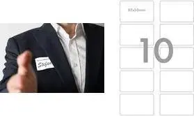 rillprint Name Badge Labels 80 x 50 mm, white acetate silk, self-adhesive, manual - 1 pc (83700)