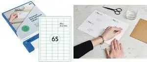rillprint Universal self-adhesive labels 105 x 99 mm white for inkjet and laser printers R89121