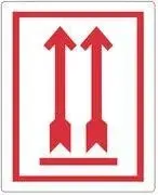 rillprint Hinweisetiketten 'OBEN! NICHT STÜRZEN' permanent adhesive white/red – warning label