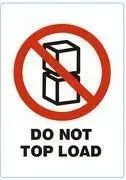 rillprint предупреждающая этикетка DO NOT TOP LOAD постоянный клей бело‑красно‑черная, 1 шт (76950)