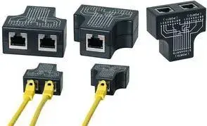 LOGILINK RJ45 savienotājs T-adapteris MP0137 — 2x 10/100Base-T RJ45 savienotāji