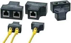 LOGILINK RJ45 T‑adapteris MP0138 — 1:1 paralēli savienots, 1x RJ45 ligzda uz 2x RJ45 ligzdām
