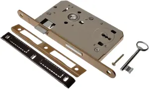 Durvju slēdzene Jania Z212 72/55 mm labrocīga ar atslēgu un svira (MP ZW 72K55P)
