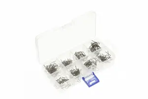 Plastic Welding Clamp Set HOGERT HT2C082 — 300 pcs, Assorted Plastic Welding Clamps