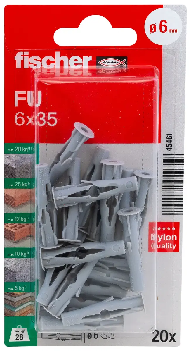 FISCHER 045461 dībeļi/skrūvankuri 20 gab. Photo 2