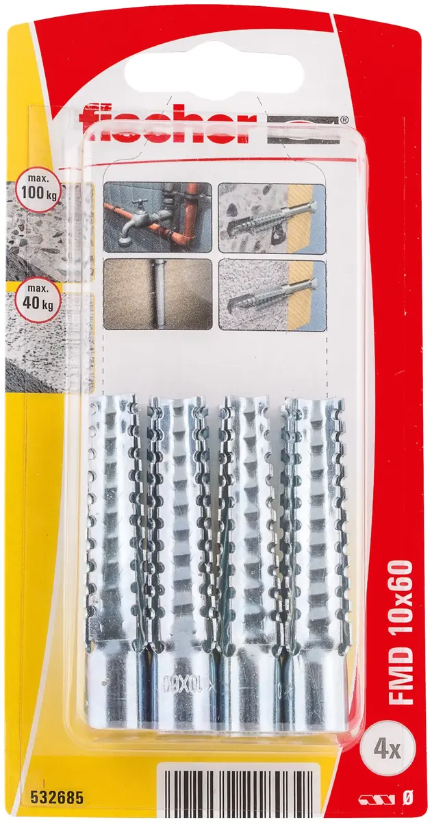 FISCHER FMD 10 x 60 K NV анкер‑шуруп (4 шт.) Photo 2