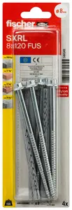 FISCHER винтовой дюбель 544549 — пластиковый анкер для стены, 4 шт.