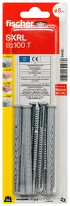 Дюбель (винтовой анкер) FISCHER 544551 — упаковка 4 штуки для надёжного крепления