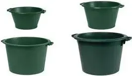 EDA apaļš universāls spainis 75 l, pārstrādāts plastmass, zaļš, 2 rokturi