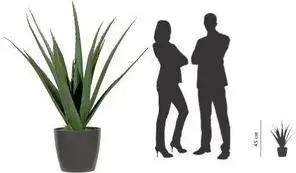 Искусственное растение Aloe Vera Paperflow PAALOE45, высота 450 мм, листья полиэтилен, стебель пластик