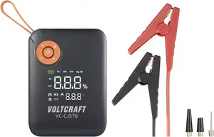 Startēšanas ierīce Voltcraft VC-CJS76 VC-16024485 — 300 A (12 V) pīķis, 2×12V izejas, 2×USB, uzlādes un uzglabāšanas stacija