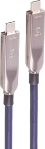 Гибридный кабель USB-C ShiverPeaks BS30-44081 — USB 3.2, 8K видео, 10 Гбит/с, 60W PD, TPU оболочка, 15 м