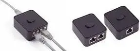 Network Switch ShiverPeaks BS08-01100, Manual 3-Port, 1x RJ45 Input, 2x RJ45 Output, Black