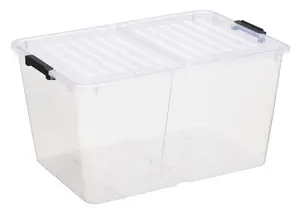 Ящик для хранения plast team HOME BOX FLEX 50 л с складной крышкой, из переработанного PP, 1 шт.