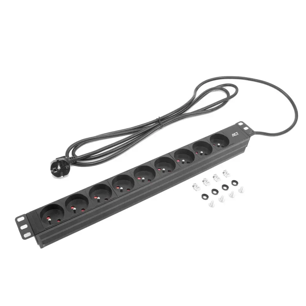 ACT PDU 19" Extension Lead with 9 Type E Sockets Photo 4