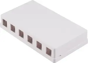 ShiverPeaks Keystone Anschlussbox 6-fach, weiß – 6-port keystone connection box (BS08-10118)