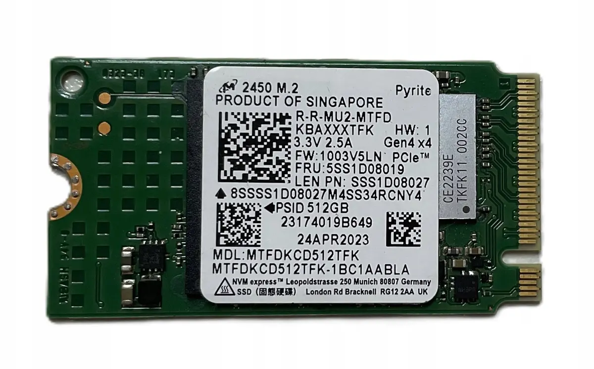 Cietvielu disks Lenovo 512GB 2242 PCIe