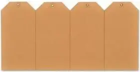 Бирки rillprint 40 x 80 мм крафт коричневые, картон 200 г/м², для ручной подписи, 1 шт.