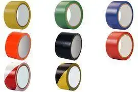 Floor marking tape rillprint T61805 — PVC, 50 mm × 33 m, white, high-adhesion