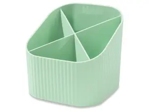 Pen/pencil holder HAN-Bürogeräte Re-X-LOOP plastic green, 4 compartments