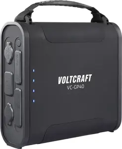 Powerbank Voltcraft VC-GP40 144000 mAh LiFePO4 USB PD 3.0 (100W), black, LED flashlight, status indicator