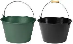 Bucket EDA 15.5 L recycled plastic, green with metal handle (010523 V.CA SX2)