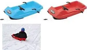 Sled EDA Super Bob 56 plastic single-seat with dual handbrakes, lightweight construction (19976 R/SK SX2)