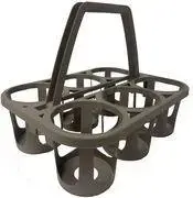 Bottle Carrier EDA 6‑slot brown, durable plastic, 1 piece (010712 BR.T SX1)