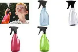 Spray Bottle EDA FUCHSIA 0.7 L, transparent-raspberry, adjustable brass nozzle