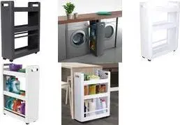 EDA mobile service trolley MOBILO DESSERTE 3-tier PP anthracite with wheels and handles
