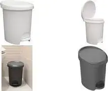 Trash Bin EDA Stepy 6 L, polypropylene (PP), anthracite, pedal-operated