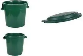 Trash Bin Lid EDA 75 L, green recycled plastic, replacement cap for 75-litre waste bin (MPN 013012 V.CA FX8)