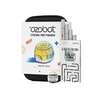 Izglītojošs robotu komplekts Ozobot Evo starta komplekts — programmējams minibots ar krāsu un līniju sensoriem