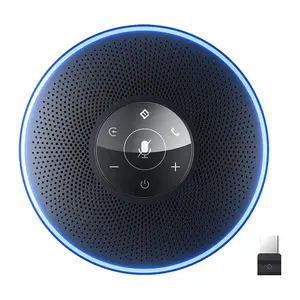 Konferenču skaļrunis eMeet OfficeCore M2 bezvadu — melns, portatīvs USB/Bluetooth skaļrunis
