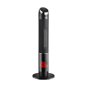 Tower PTC Fan Heater TEESA TSA9017 with Fireplace Imitation, PTC Ceramic Heating