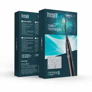 Electric toothbrush TEESA SONIC 2, black, 5 modes, USB Type-C, travel case