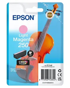 Чернильный картридж Epson 250 Violin Claria Photo HD Light Magenta оригинальный стандартной емкости 5.3 мл для Expression Photo XP-980