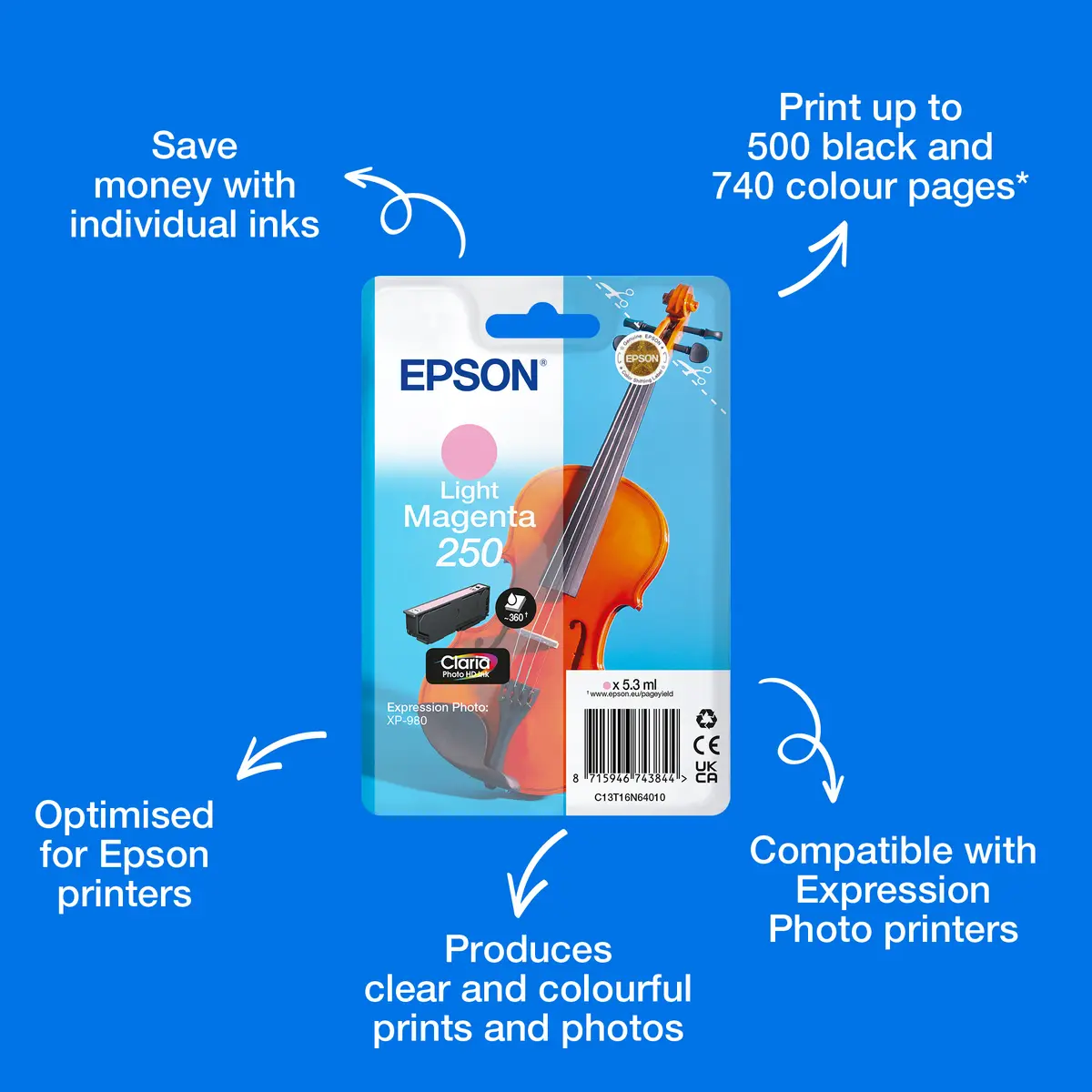 Чернильный картридж Epson 250 Light Magenta Photo 3