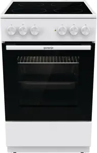 Плита независимая Gorenje GEC5A21WG с 4-зонной керамической варочной панелью и электрическим духовым шкафом 74 л, белая