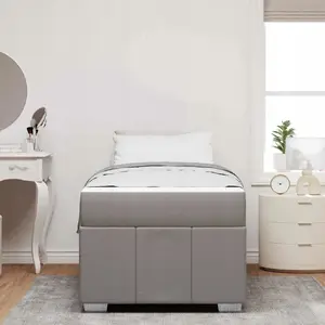 Каркас кровати с матрасом VidaXL Lumarko ткань тёмно-серый 80 x 200 см