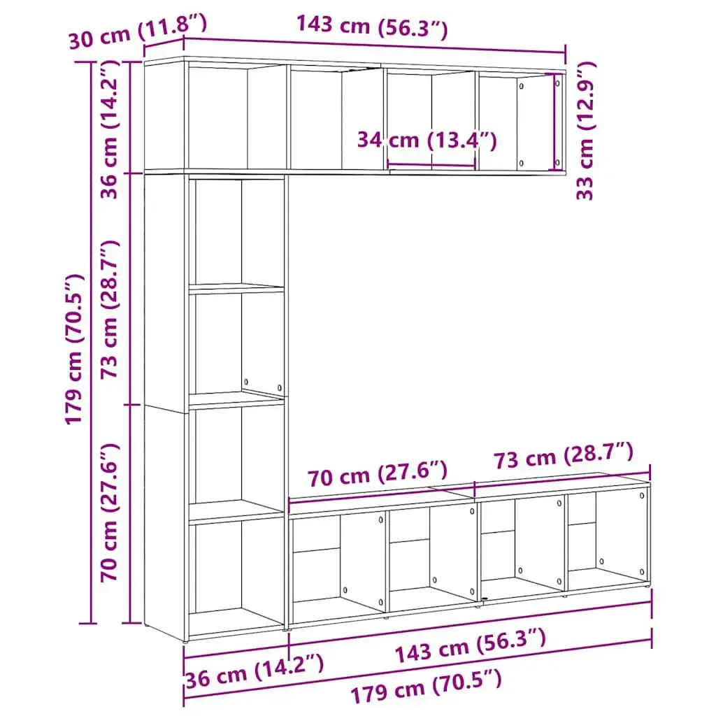 VidaXL 3328550 living room bookcase 3328550 Photo 13
