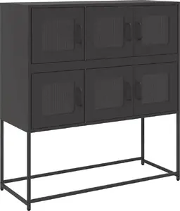 Шкаф VidaXL 853422 черный холоднокатаная сталь 100,5x39x107 см