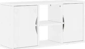 ТВ-тумба VidaXL ODDA модель 4103604 белая, массив сосны, для медиа и техники