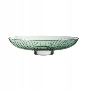 Glass Patera ZWIESEL Signum Smoky Green — decorative glass bowl, hand-finished, model SH-6086-340-SG