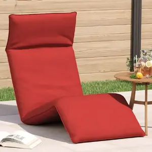 Atpūtas krēsls VidaXL salokāms sarkans Oxford audums modelis 175x54x8,5 cm