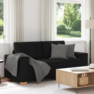 Divvietīgs dīvāns VidaXL modelis 4105080 melna auduma 140 cm