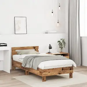 Каркас кровати VidaXL модель 874121 из регенерированной инженерной древесины для матраса 90x190 см